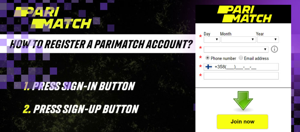 Parimatch account registration